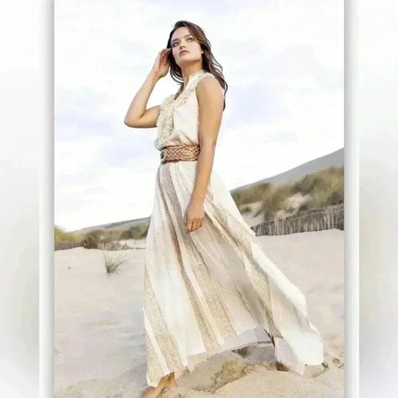 Miss June Paris Scorpios Cotton Maxi Dress 100% cotton One Size - Picture 1 of 9